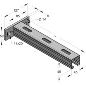 Fertigkonsole C-Profil 45 / 45 / 2 Q